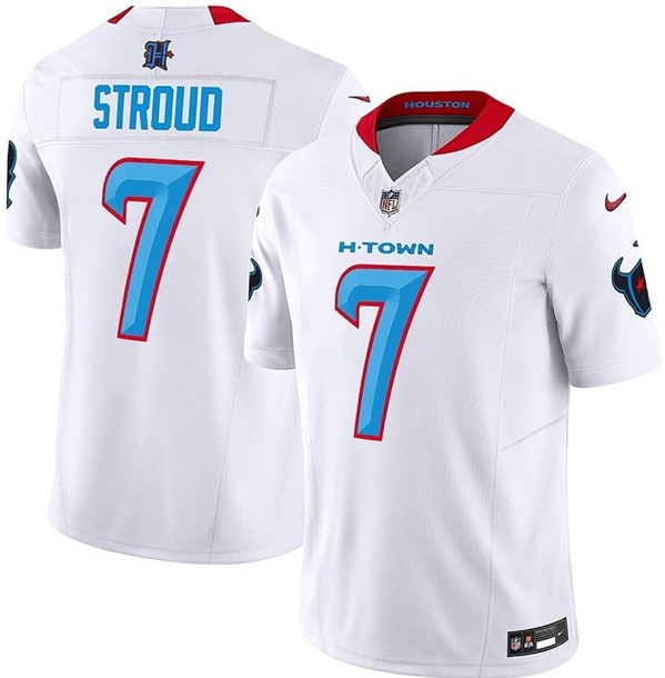 Men's Houston Texans #7 C.J. Stroud White 2024 F.U.S.E. Limited Football Stitched Jersey