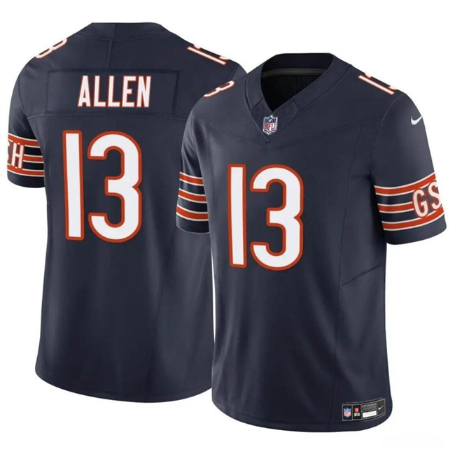 Men's Chicago Bears #13 Keenan Allen Navy 2023 F.U.S.E. Vapor Football Stitched Jersey