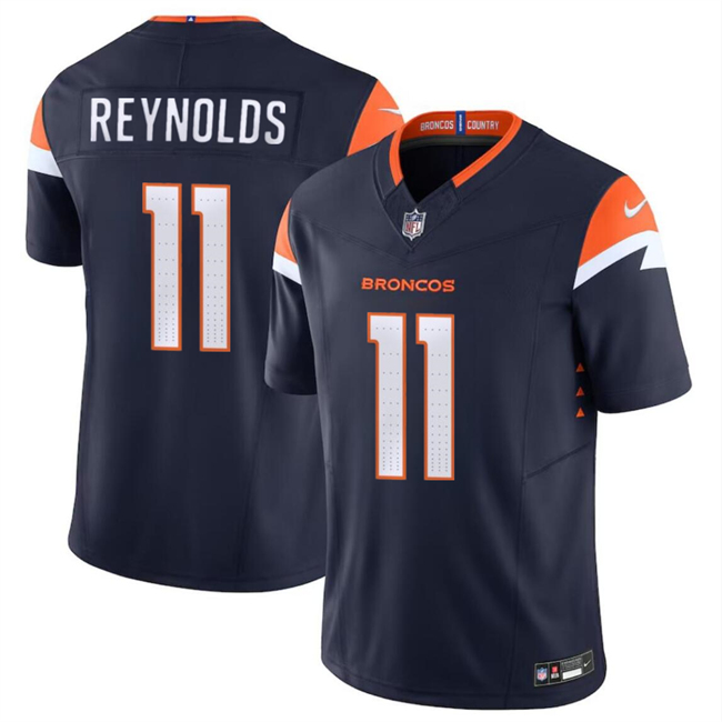 Men's Denver Broncos #11 Josh Reynolds Navy 2024 F.U.S.E. Alternate Vapor Limited Football Stitched Jersey