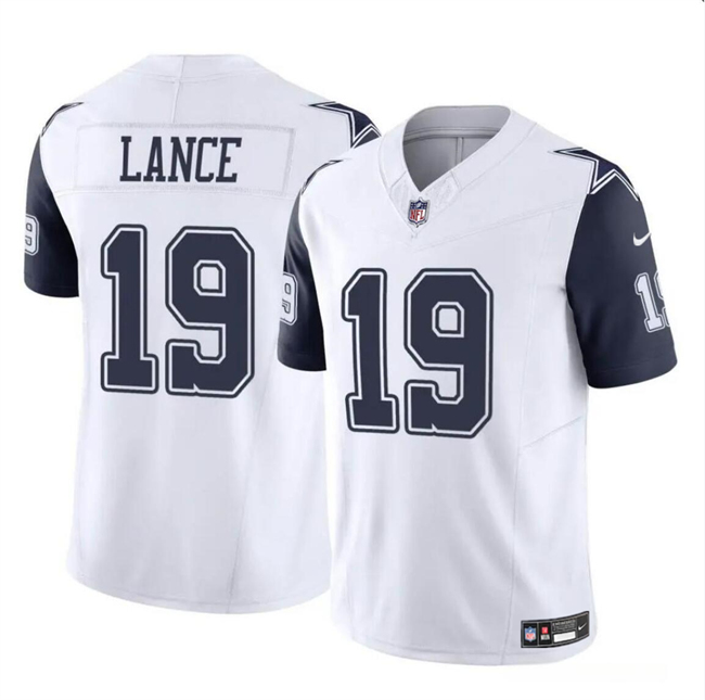 Men's Dallas Cowboys #19 Trey Lance White 2023 F.U.S.E Rush Limited Football Stitched Jersey