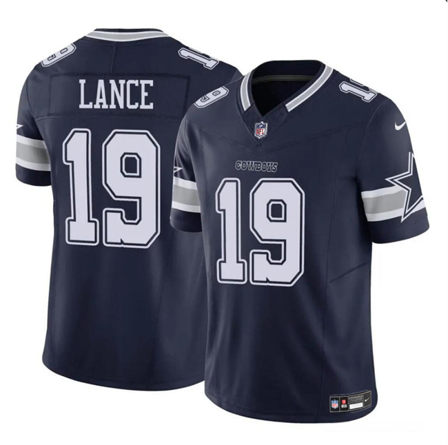 Men's Dallas Cowboys #19 Trey Lance Navy 2023 F.U.S.E Vapor Untouchable Limited Football Stitched Jersey