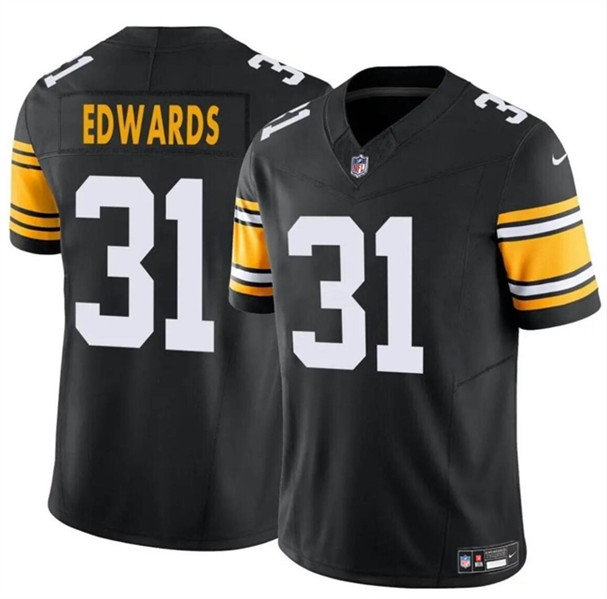 Men's Pittsburgh Steelers #31 Daijun Edwards Black 2024 F.U.S.E. Alternate Vapor Untouchable Limited Football Stitched Jersey