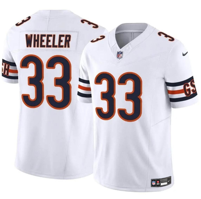 Men's Chicago Bears #33 Ian Wheeler White 2023 F.U.S.E. Vapor Football Stitched Jersey