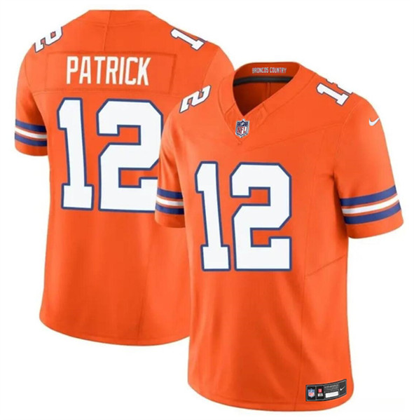 Men's Denver Broncos #12 Tim Patrick Orange F.U.S.E. Mile High Collection 1977 Throwback Vapor Limited Football Stitched Jersey