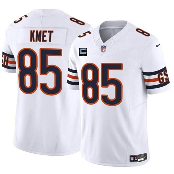 Men's Chicago Bears #85 Cole Kmet White 2024 F.U.S.E. With 1-star C Patch Vapor Untouchable Limited Football Stitched Jersey