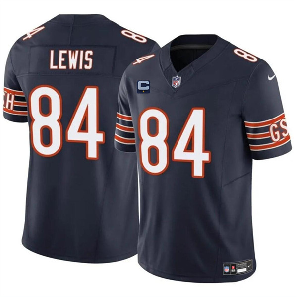 Men's Chicago Bears #84 Marcedes Lewis Navy 2024 F.U.S.E. With 1-star C Patch Vapor Untouchable Limited Football Stitched Jersey