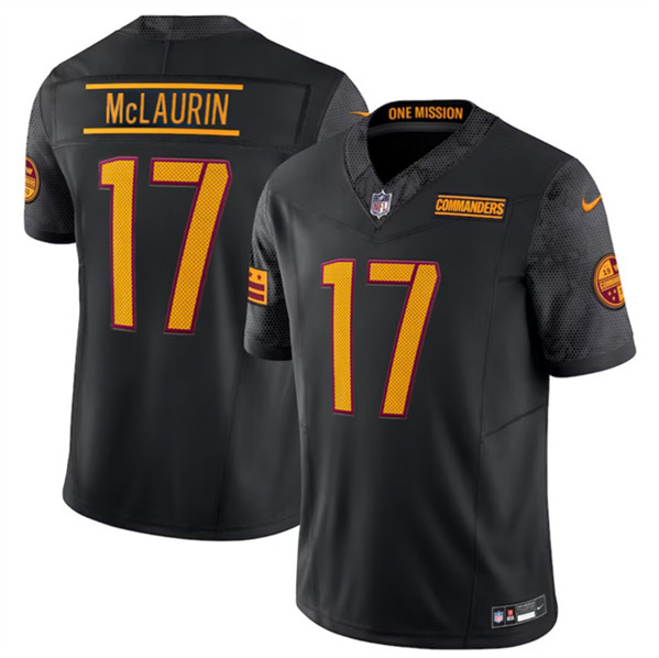 Men's Washington Commanders #17 Terry McLaurin Black 2024 F.U.S.E. Vapor Limited Football Stitched Jersey