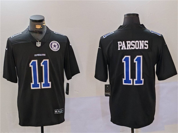 Men's Dallas Cowboys #11 Micah Parsons Black Throwback With Patch Vapor Untouchable Limited Football Stitched Jersey