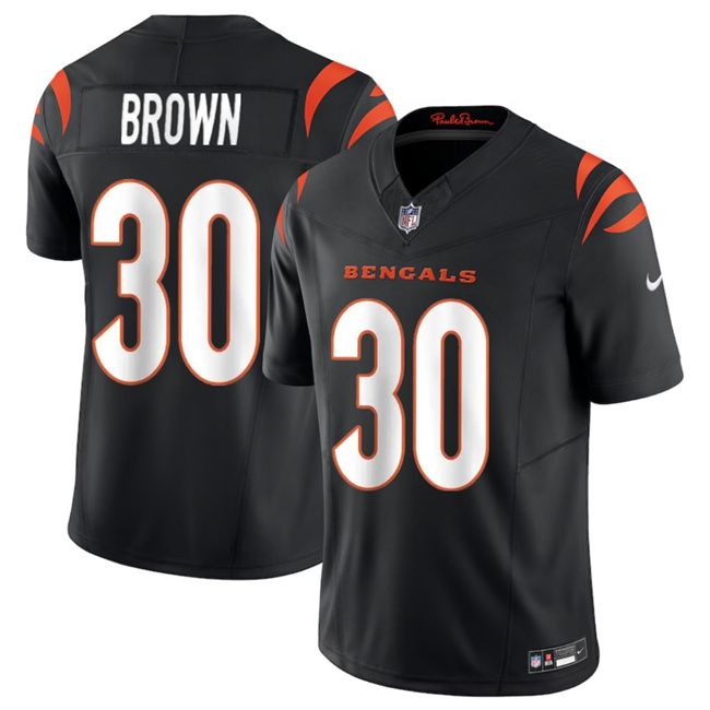 Men's Cincinnati Bengals #30 Chase Brown Black 2024 F.U.S.E Vapor Untouchable Limited Stitched Jersey