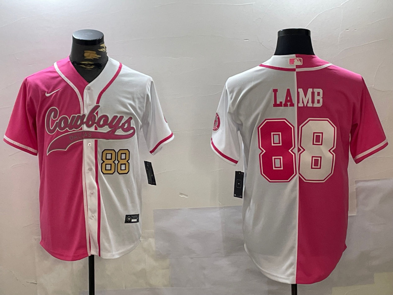 Men's Dallas Cowboys #88 CeeDee Lamb 2024 Arctic white red Stitched Baseball Jerseys