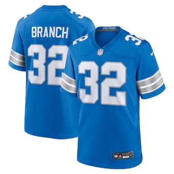 Men's Detroit Lions #32 Brian Branch Blue 2nd Alternate Game Nike Jersey