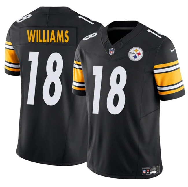 Men's Pittsburgh Steelers #18 Mike Williams Black 2024 F.U.S.E. Vapor Untouchable Limited Stitched Jersey