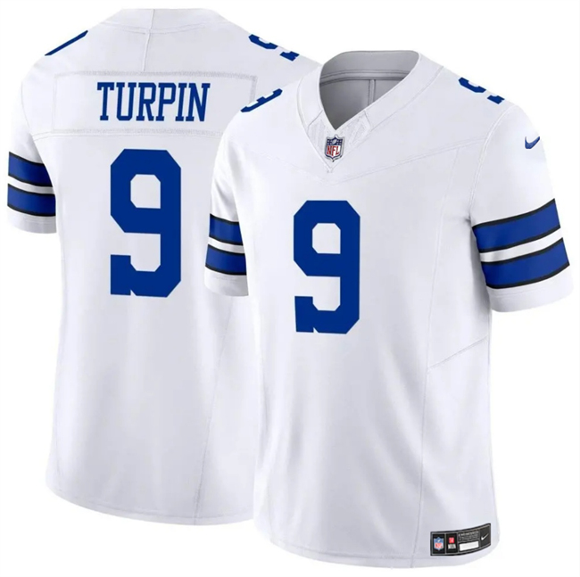 Men's Dallas Cowboys #9 KaVontae Turpin White 2023 F.U.S.E Vapor Untouchable Limited Stitched Football Jerseys