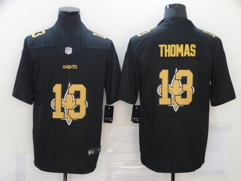 Men's New Orleans Saints #13 Michael Thomas Black 2020 Shadow Logo Vapor Untouchable Stitched NFL Nike Limited Jersey