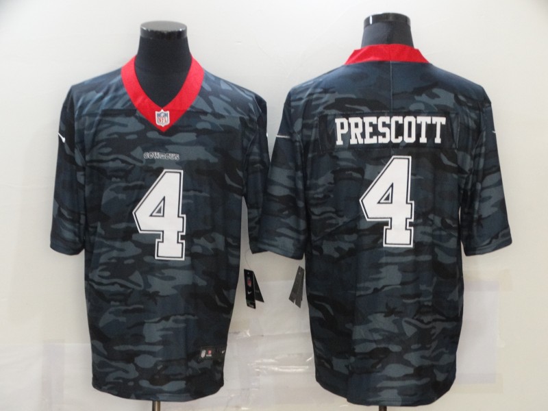 Men's Dallas Cowboys #4 Dak Prescott 2020 Camo Limited Stitched Nike NFL Jersey