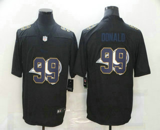 Men's Los Angeles Rams #99 Aaron Donald Black 2020 Shadow Logo Vapor Untouchable Stitched NFL Nike Limited Jersey