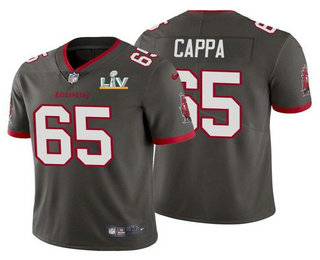 Men's Tampa Bay Buccaneers #65 Alex Cappa Grey 2021 Super Bowl LV Limited Stitched NFL Jersey