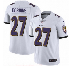 Nike Ravens 27 J K Dobbins White Men Stitched NFL Vapor Untouchable Limited Jersey