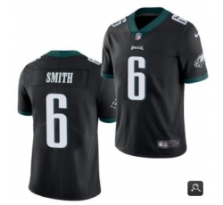 Men Philadelphia Eagles #6 DeVonta Smith 2021 NFL Draft Black Vapor Untouchable Limited Stitched Jersey