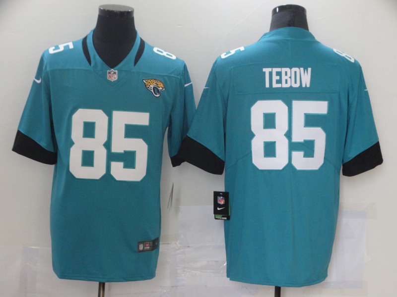 Men Jacksonville Jaguars 85 Tebow Green Nike Vapor Untouchable Limited 2021 NFL Jersey