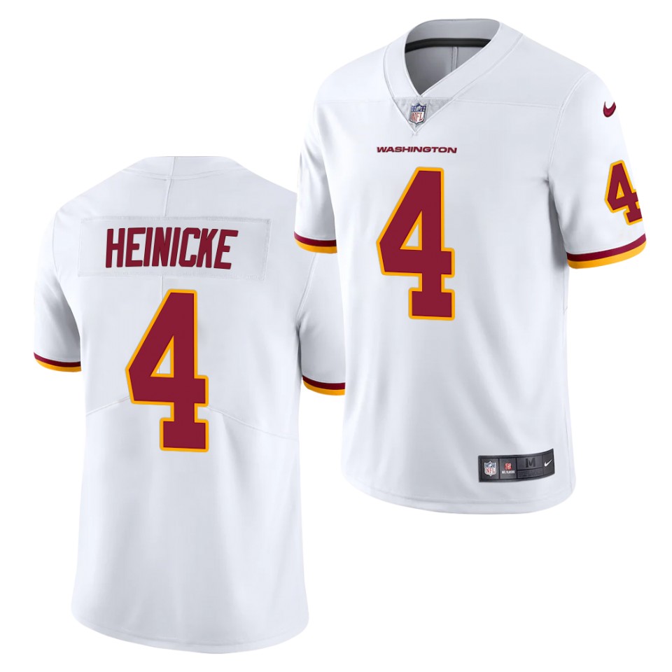 Men 's Washington Redskins Football Team #4 Taylor Heinicke White 2021 Vapor Limited Jersey