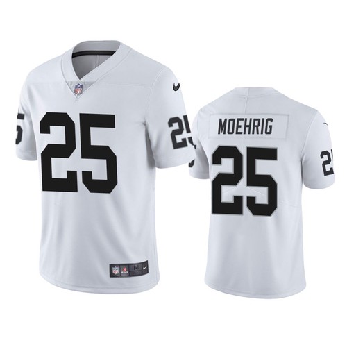 Men's Las Vegas Raiders #25 Trevon Moehrig White Vapor Limited Nike Jersey