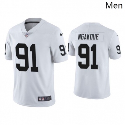 Men Las Vegas Raiders 91 Yannick Ngakoue Vapor Limited White Jersey