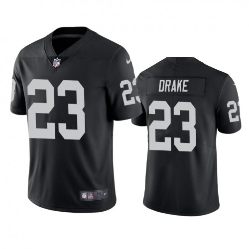 Men's Las Vegas Raiders #23 Kenyan Drake Black Vapor Limited Nike Jersey