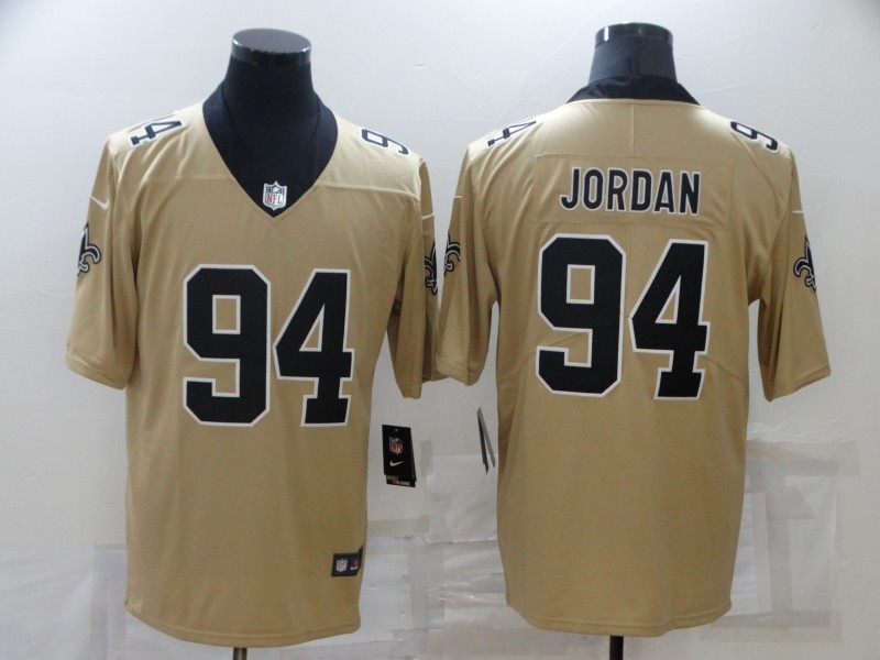 Men's New Orleans Saints #94 Cameron Jordan Gold 2019 Inverted Legend Stitched NFL Nike Limited Jersey