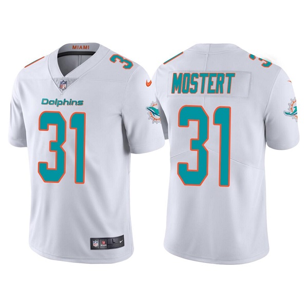 Men's Miami Dolphins #31 Raheem Mostert White Vapor Untouchable Limited Stitched Football Jersey