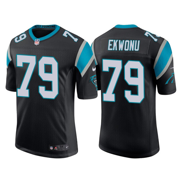 Men's Carolina Panthers #79 Ikem Ekwonu 2022 Black Stitched Jersey