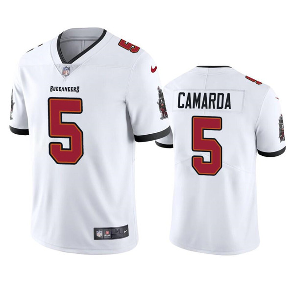 Men's Tampa Bay Buccaneers #5 Jake Camarda White Vapor Untouchable Limited Stitched Jersey