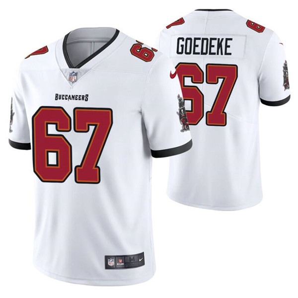 Men's Tampa Bay Buccaneers #67 Luke Goedeke White Vapor Untouchable Limited Stitched Jersey