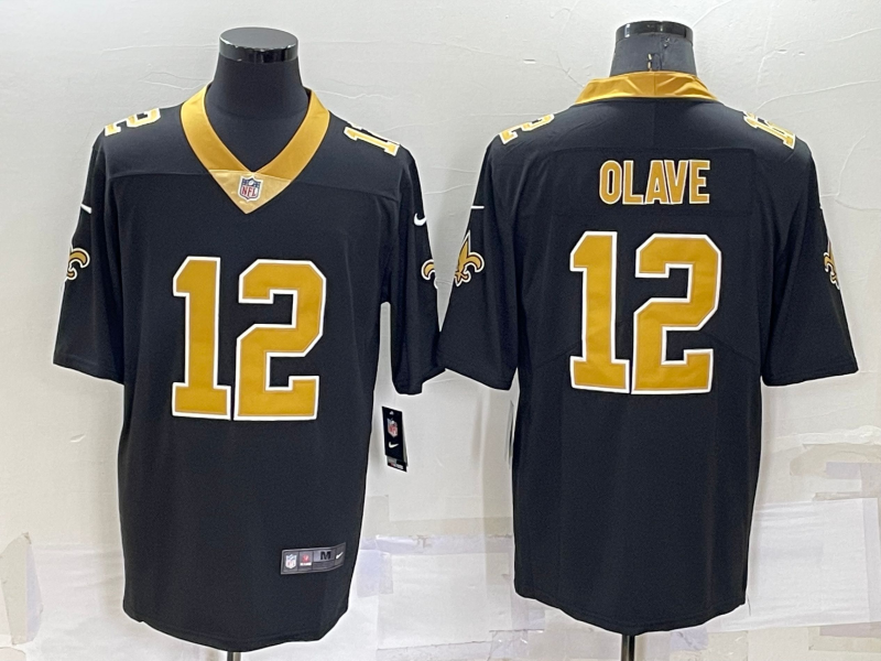 Men's New Orleans Saints #12 Chris Olave Black 2022 Vapor Untouchable Stitched NFL Nike Limited Jersey