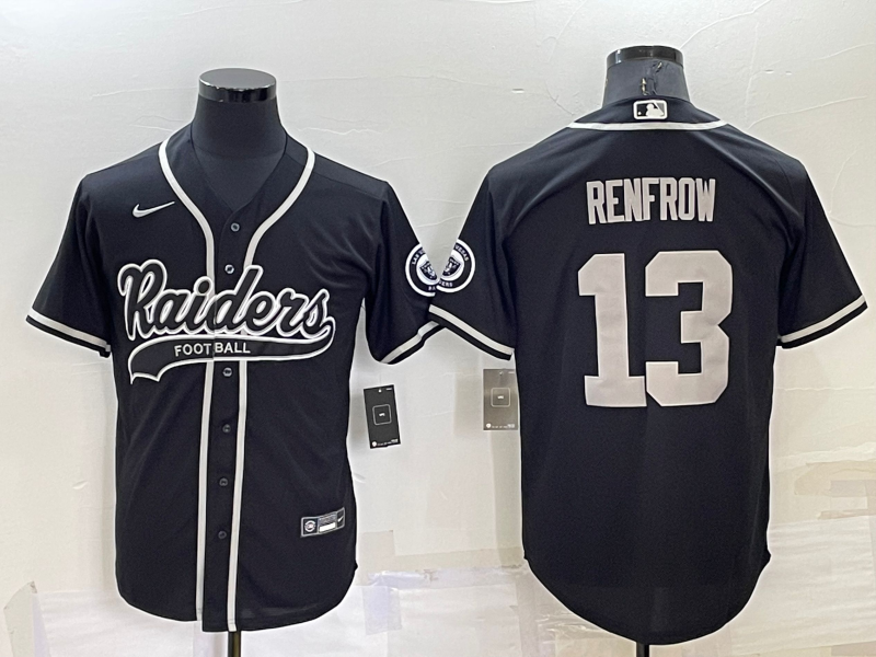 Men's Las Vegas Raiders #13 Hunter Renfrow Black Stitched MLB Cool Base Nike Baseball Jersey