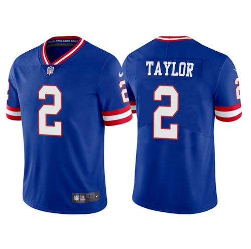 Men's New York Giants #2 Tyrod Taylor Royal Vapor Untouchable Classic Retired Player Stitched Game Jersey