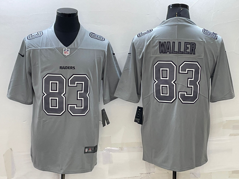 Men's Las Vegas Raiders #83 Darren Waller Grey Atmosphere Fashion 2022 Vapor Untouchable Stitched Limited Jersey