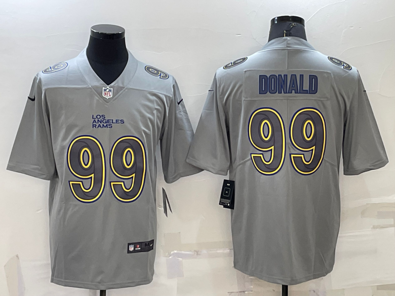 Men's Los Angeles Rams #99 Aaron Donald Grey Atmosphere Fashion Vapor Untouchable Stitched Limited Jersey