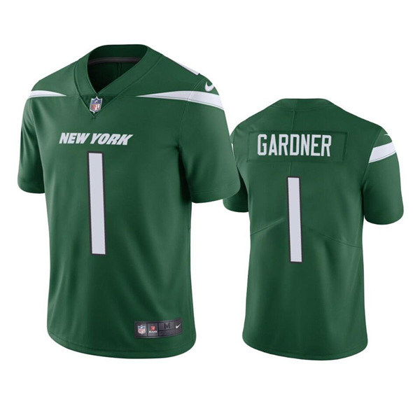 Men's New York Jets #1 Ahmad Gardner 2022 Green Vapor Untouchable Limited Stitched Jersey