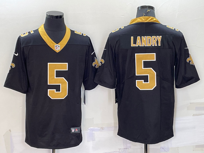 Men's New Orleans Saints #5 Jarvis Landry Black 2022 Vapor Untouchable Stitched NFL Nike Limited Jersey