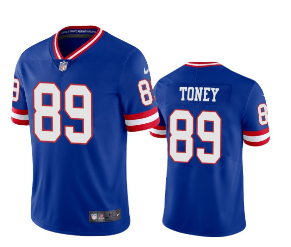 Men's New York Giants #89 Kadarius Toney Royal Vapor Untouchable Classic Retired Player Stitched Jersey