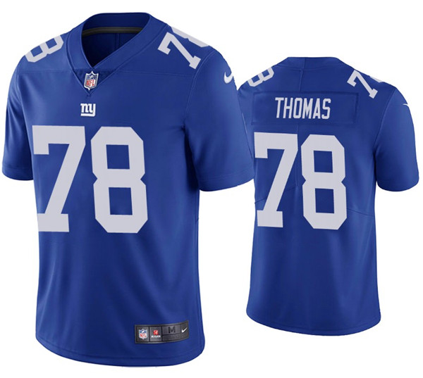 Men's New York Giants #78 Andrew Thomas 2020 Blue Vapor Untouchable Limited Stitched Jersey