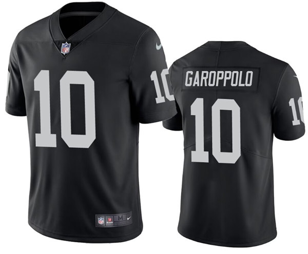 Men's Las Vegas Raiders #10 Jimmy Garoppolo Black Vapor Untouchable Stitched Football Jersey