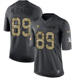 Men's Nike Pittsburgh Steelers #89 Vance McDonald Limited Black 2016 Salute to Service NFL Jersey