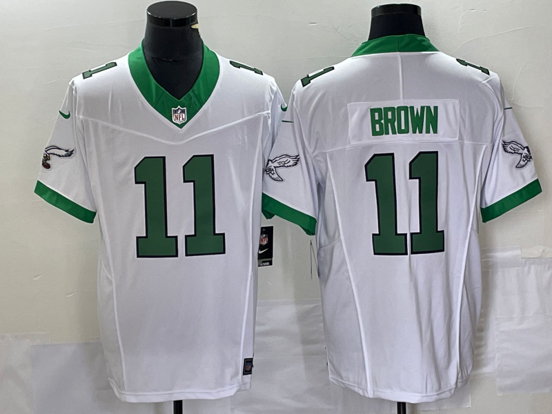 Men's Philadelphia Eagles #11 AJ Brown 2023 FUSE Vapor Untouchable Stitched Jersey