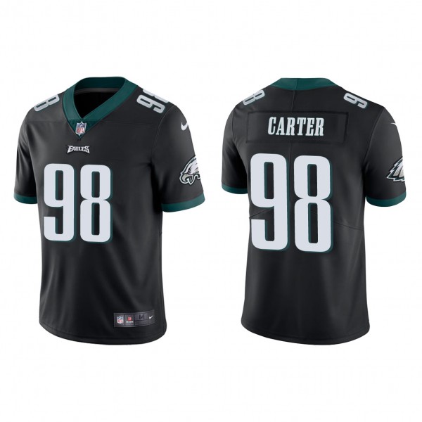 Men's Philadelphia Eagles #98 Jalen Carter Black Vapor Untouchable Limited Stitched Jersey