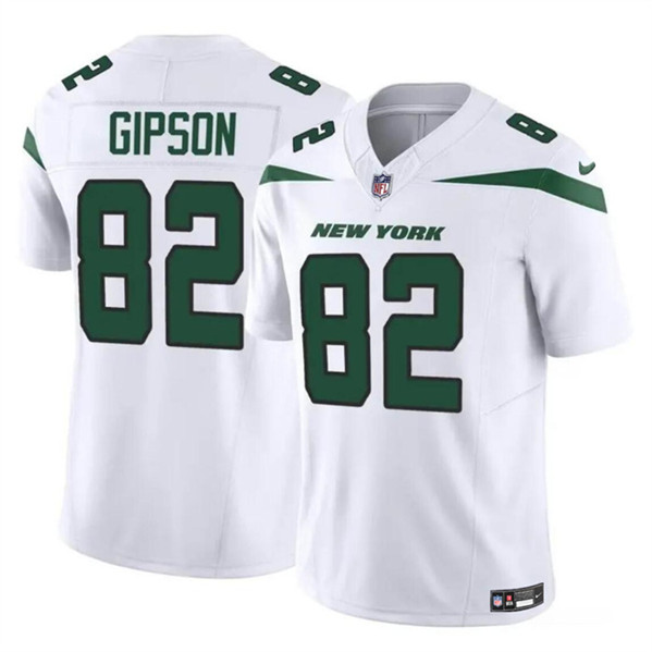 Men's New York Jets #82 Xavier Gipson 2023 F.U.S.E. White Vapor Untouchable Limited Football Stitched Jersey