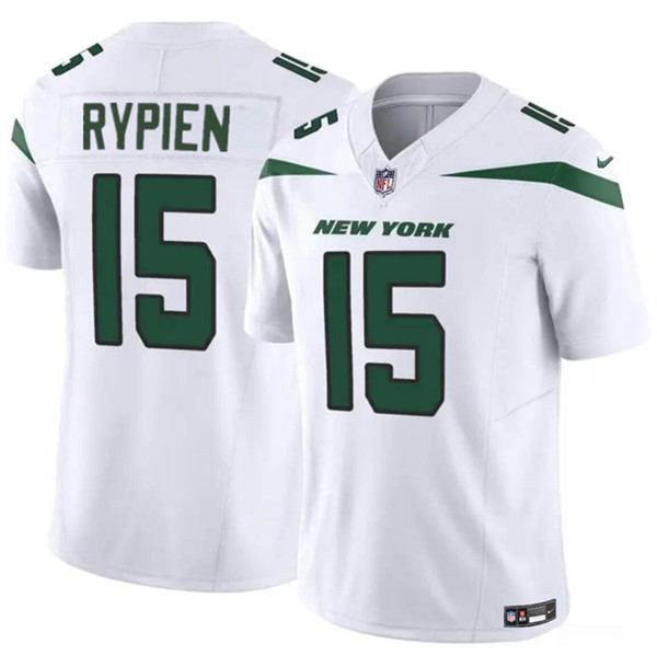 Men's New York Jets #15 Brett Rypien 2023 F.U.S.E. White Vapor Untouchable Limited Football Stitched Jersey