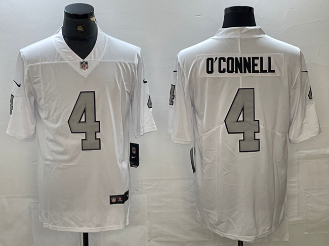 Men's Las Vegas Raiders #4 Aidan O'Connell White Vapor Untouchable Football Stitched Jersey