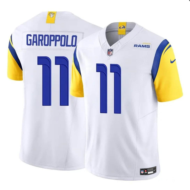 Men's Los Angeles Rams #11 Jimmy Garoppolo White 2024 F.U.S.E. Vapor Untouchable Football Stitched Jersey